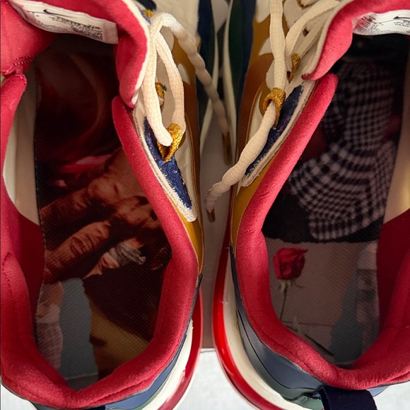 💝❤️Nike AIR MAX 270  Women's blue void/metallic gold. NIKE AIR MAX 270 REACT💝❤️ - Picture 11 of 16